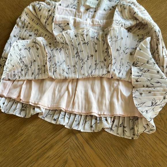 Moon River skirt lined w/ side zipper light pink Woman’s Juniors Fairy Floral - Picture 5 of 7